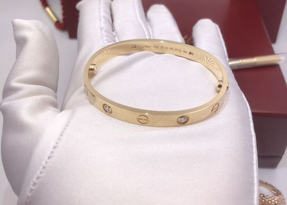 B6035917 4 Diamant 18K Gouden Diamond Bracelet As Birthday Gift