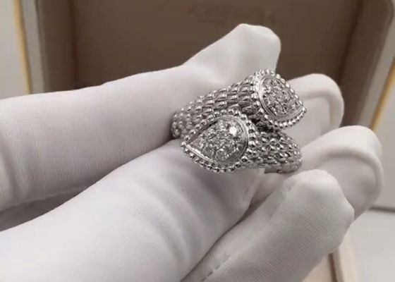 Modieus 0,66 Karaat 18K Gouden Diamond Ring, 18kt-Witgoud Diamond Engagement Ring