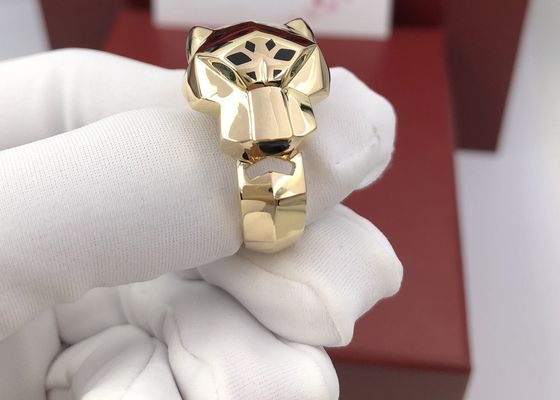 Modieuze Tsavorite-de Gouden Overeenkomst Ring For Ladies van het Granatenonyx 18K