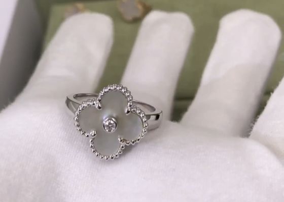 Romantisch VERSUS Diamant de Overeenkomst Ring For Bride van het 18 Karaatwitgoud